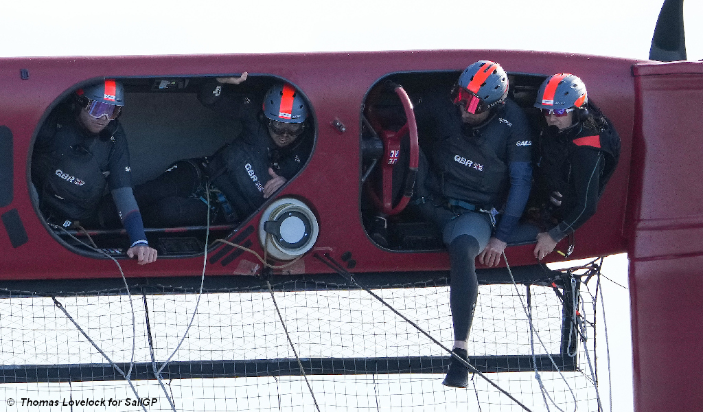 Spain SailGP - Team GB capsize