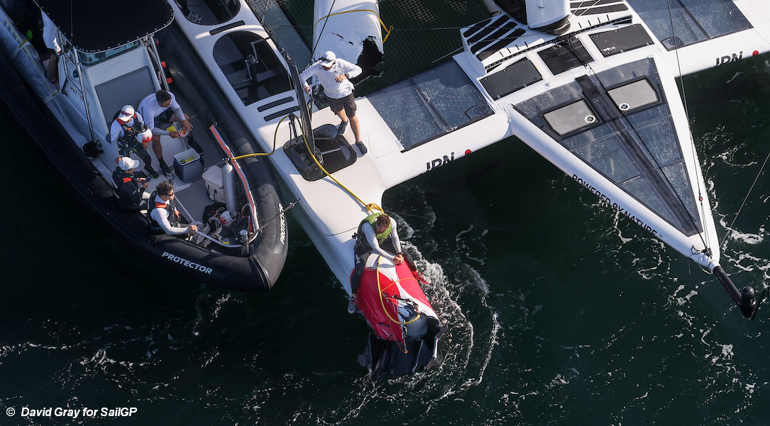 SailGP Anslie crashes out of Australia Sail Grand Prix Sailweb