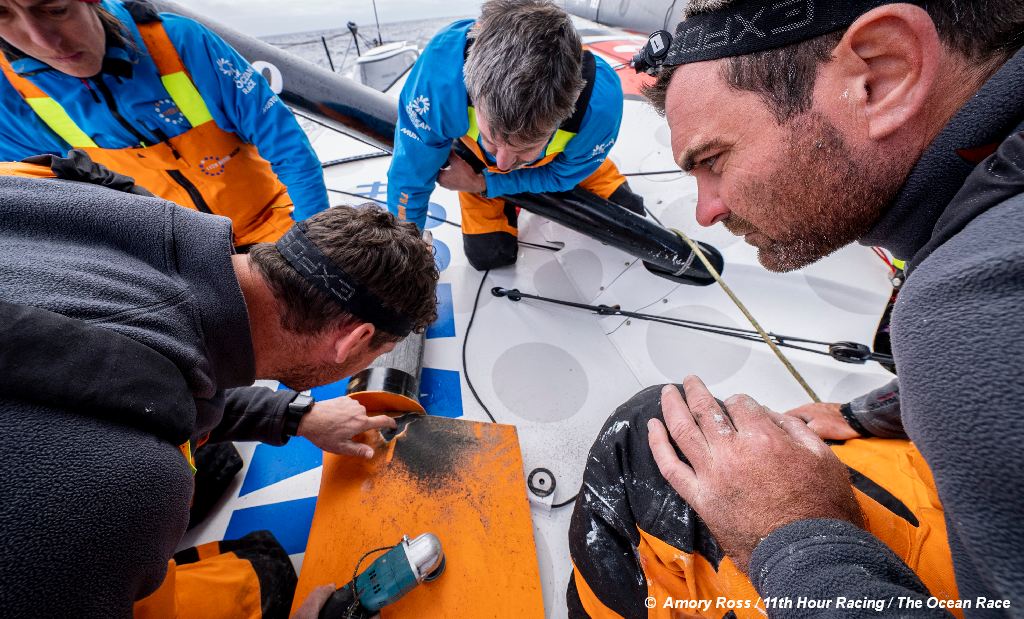 2023 Ocean Race - Rudder Repair on 11th Hour Racing