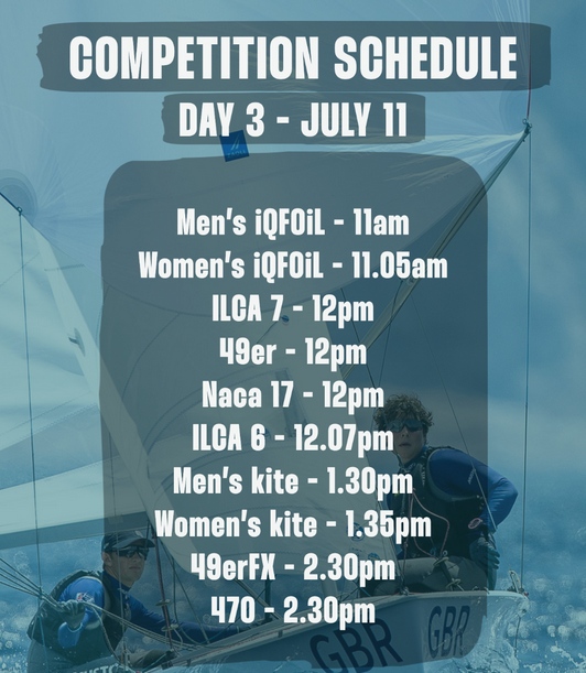 OLYMPIC Test Event Day 3 Schedule