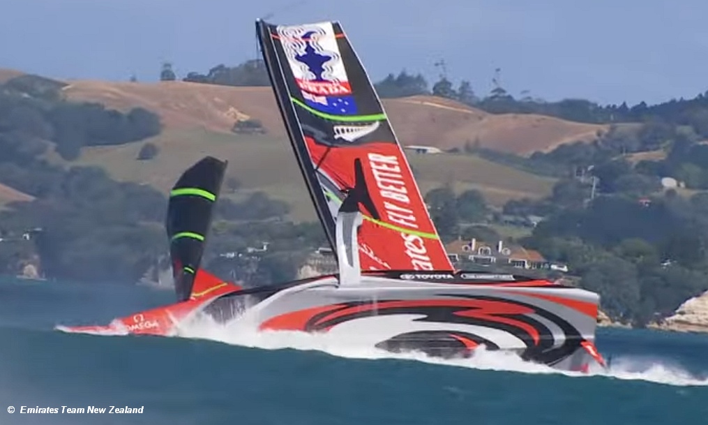 ETNZ capsize in practice race