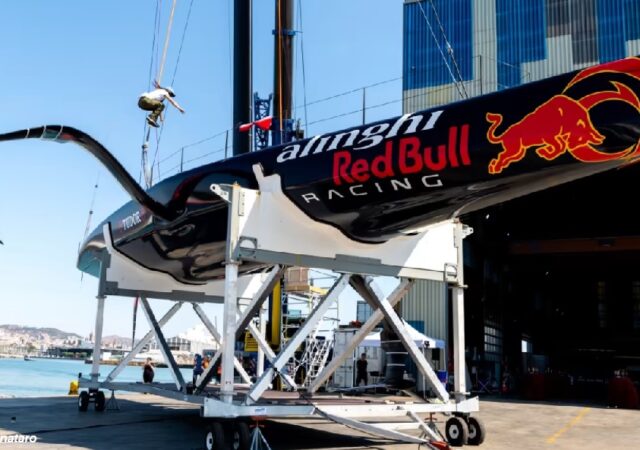 First launch for AC37 Alinghi Launch in Barcelona