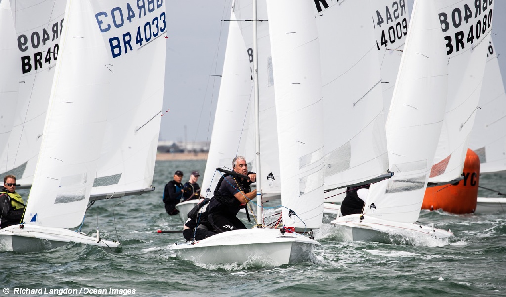 Flying 15 Euros D1 Fleet at Cowes