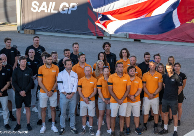 2022 SailGP Union Flag Lowered to Halfmast