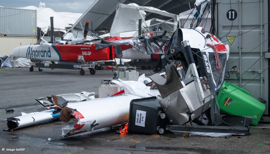 2023 SailGP Sydney D1 Weather damage