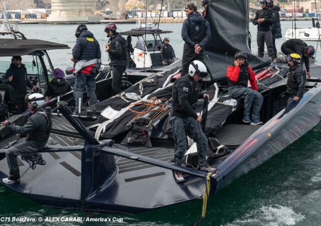 AC37 - Alinghi AC75 Rudder Break Mar 2023_