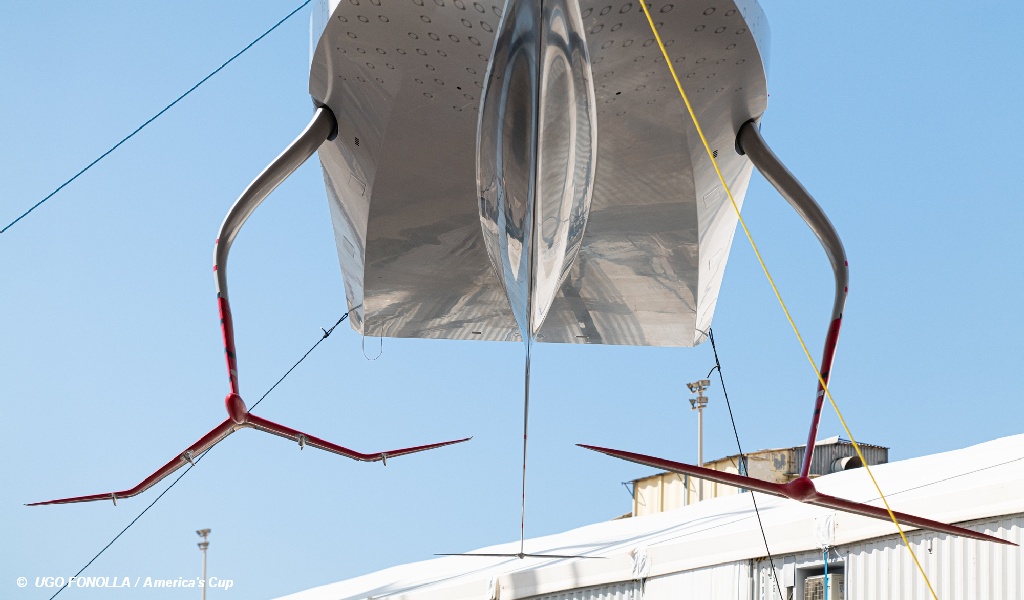 AC37 INEOS T6 at Palma 2023 with W-Foil