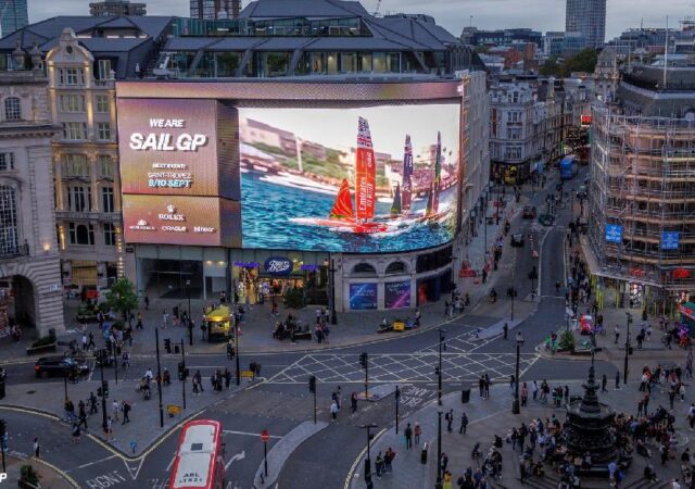 SailGP Picadilly Name In Lights