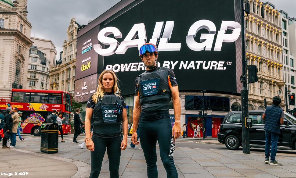 SailGP Picadilly Hannah Mills and Matt Gotrel