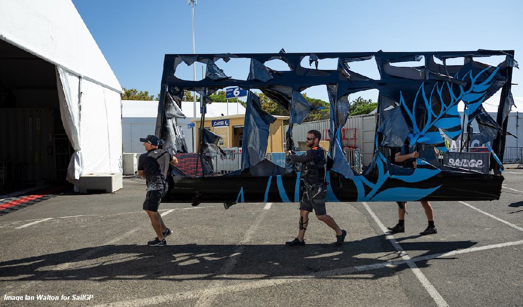 2023 SailGP NZL Wing Damage