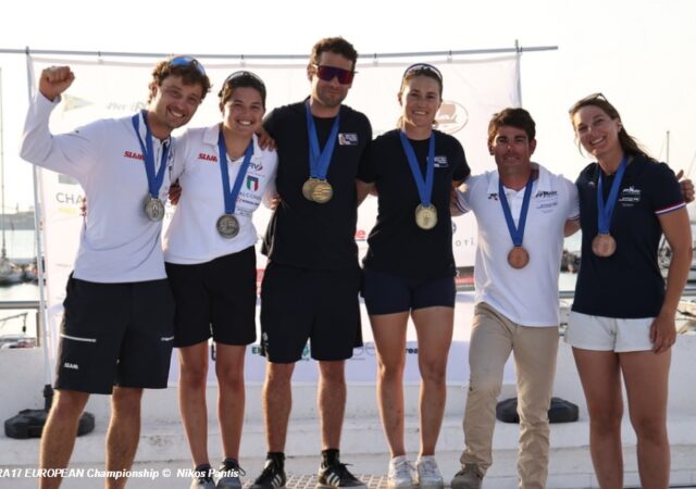 Nacra17 Euros Gimson Burnet Podium
