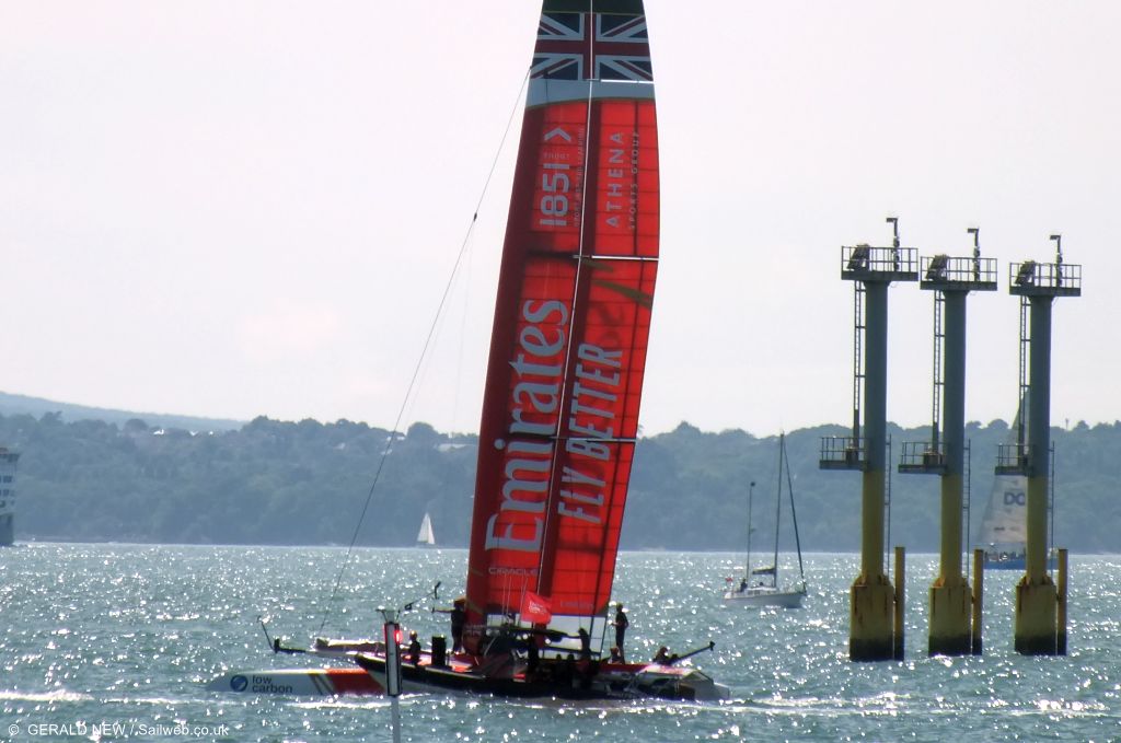 SailGP Emirates Great Britain Team practice off Portsmouth