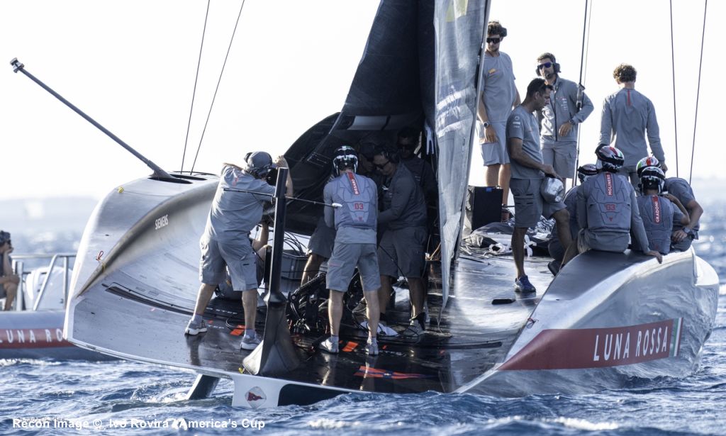 AC38 Luna Rossa 1st Sail Stern